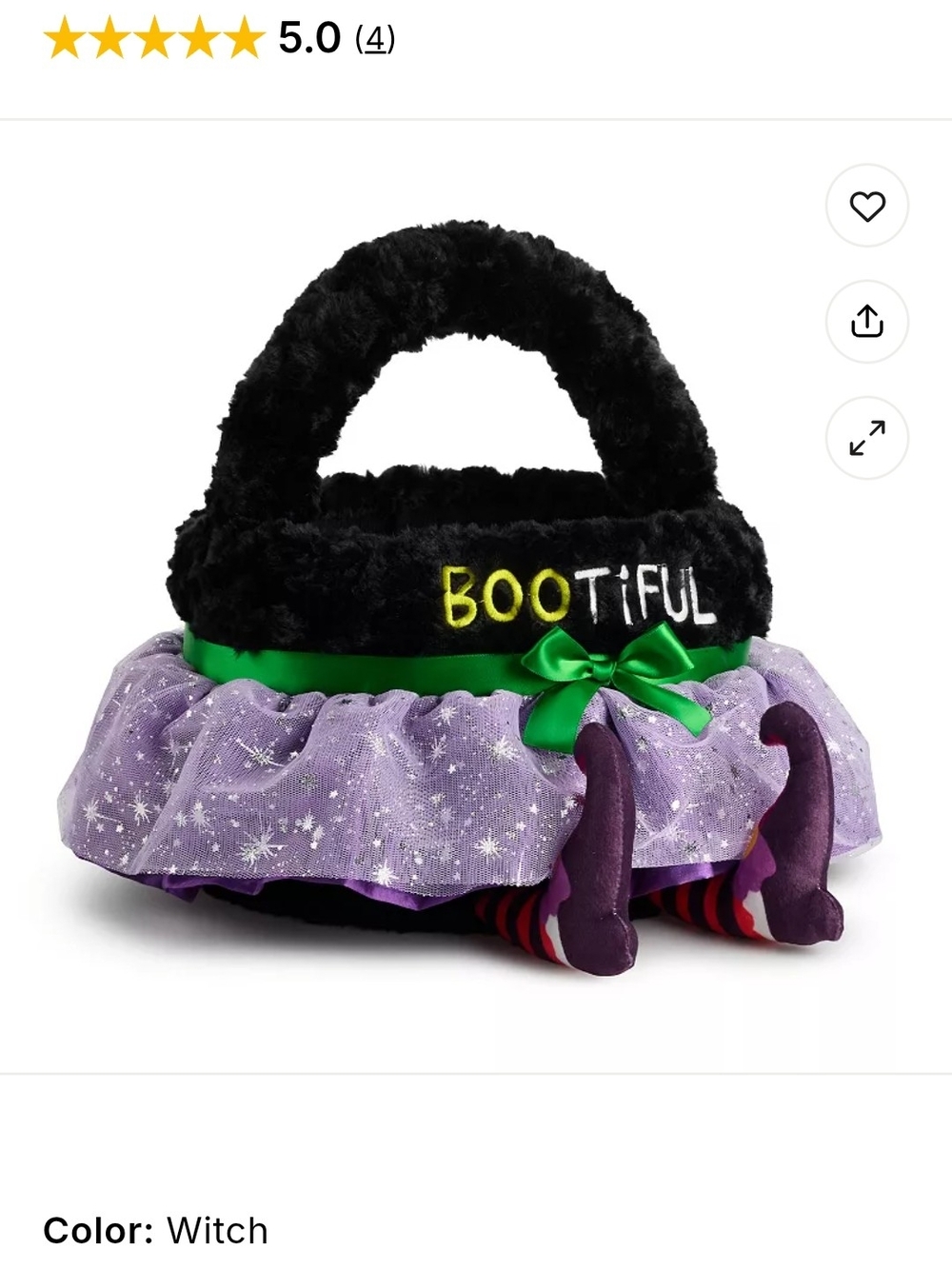 Kids 'Bootiful' Witch Trick-or-Treat Bag New